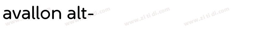 avallon alt字体转换